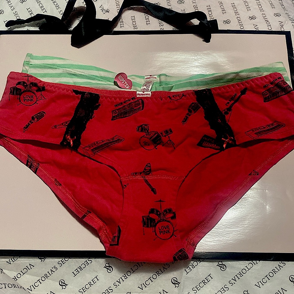 Vintage Panties. Pink Victoria Secret Hipster under wear.